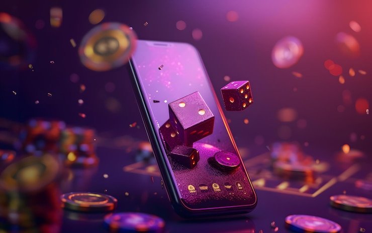 Mobile phone displaying live blackjack table with bet interface